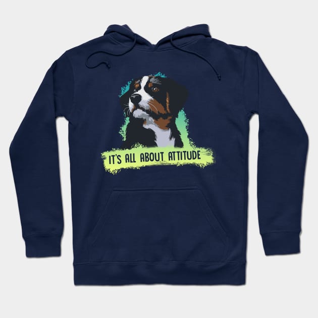 It's all about attitude dog lovers t-shirt Hoodie by secondskin